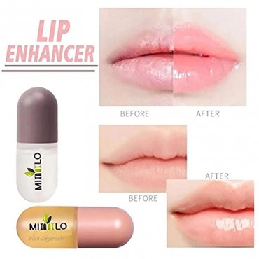 2 Stück Lip Plumper Natürliches Make-Up Lipgloss Lip Care Serum Lip Enhancer für vollere hydratisierte Schönheitslippen