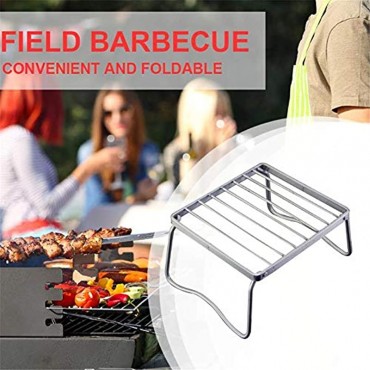 GU YONG TAO 304 Edelstahl Lagerfeuer Grill Tragbare zusammenklappbare Mini Family Party Camping Grill Grill Leichtgewicht für Outdoor Camping Kochen Wandern Tailgating Backpacking