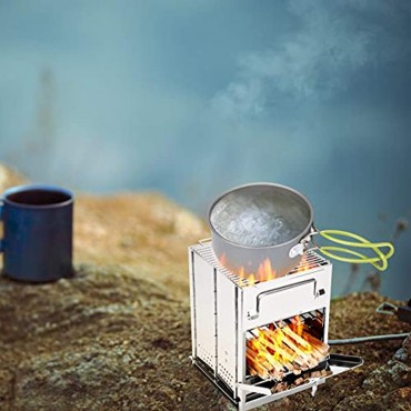 Onlyfire Campingkocher Camping Kocher Falten Holzofen mit Alkohol für BBQ Gitter Netz für Camping Picknick Outdoor Grill Wandern