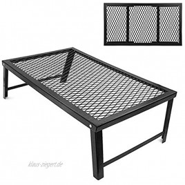 RiToEasysports Camping Grill Gate Faltbarer Grill Lagerfeuer Grillrost für Camping BBQ