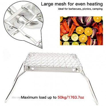 RiToEasysports Outdoor Camping Grill Gate Faltbarer Edelstahl-Grill Lagerfeuer-Grillrost für Camping-Grill