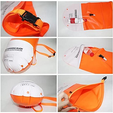 Rlevolexy 20L Schwimmboje Tow Float wasserdichte Tasche Aufbewahrungstasche Aufblasbare Schwimmblase für Schwimmer und Triathlon Schwimmen Float Bag