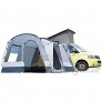 dwt Bus Vorzelt Sprint II 350x280cm Reisezelt Mobilzelt Vorzelt grau Camping Outdoor Tunnelzelt inklusive Zeltboden freistehend