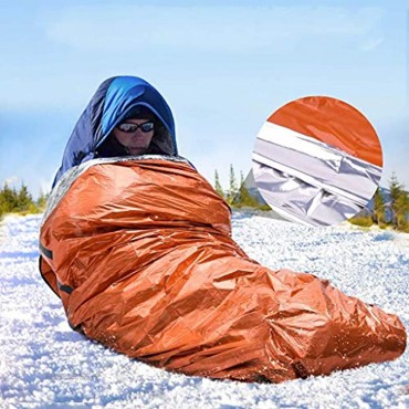 BraveWind 1 Set Notfall Schlafsack Survival Bivy Sack Notfall Raumdecke Leichter Schlafsack für Outdoor Wandern Camping