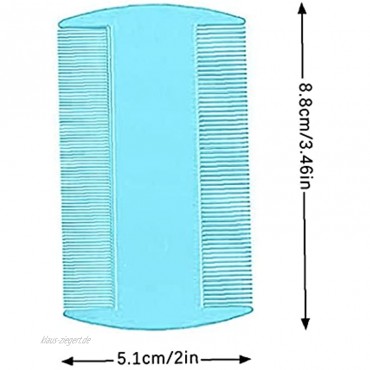 Lice Combs Durable Double Sided Nit Comb Lice Dectection Kamm Kopfbehandlung Für Kinder Erwachsene Tiere 1pc Himmelblau