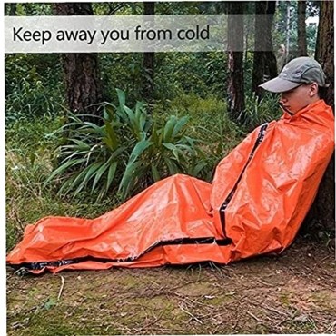 Ruluti Notfalltasche PE Aluminiumfilm für Camping im Freien Wandern Survival Sleeping Bag