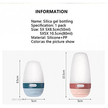 WENCD Tragbare Kosmetik-Emulsion Silikon-Aufbewahrungsflasche transparent für Essenzen Shampoo 4 Stück