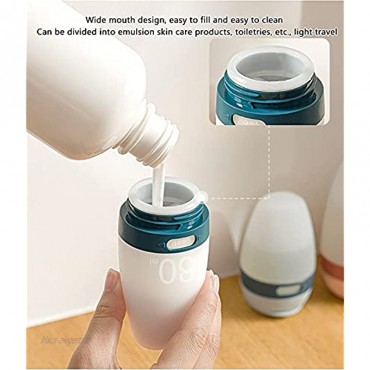 WENCD Tragbare Kosmetik-Emulsion Silikon-Aufbewahrungsflasche transparent für Essenzen Shampoo 4 Stück