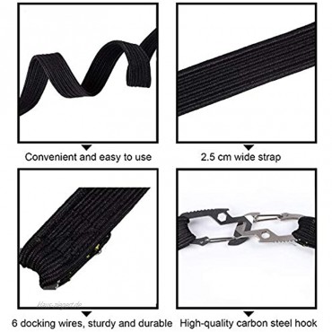 ASEOK Elastisches Gepäckseil elastisches Bungee-Seil universell strapazierfähig elastisch für Fahrrad Elektroauto 2 und 4 Meter schwarz
