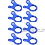 Ganzoo 8er Set Seilspanner aus hochwertigem Aluminium Zeltleinenspanner Dreilochspanner perfekt in Kombination mit Paracord 550 Farbe blau Marke