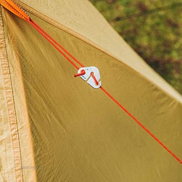 Gear Aid Reflektierendes Spannseil-Set mit Leinenspannern für Zelte und Planen 15,2 m Orange