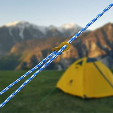 GEERTOP Dauerhaft Guy Linie Zelt Seil Camping Cord Allzweck Seile Hochfeste Stärke mit Aluminium Teller 6 Pack