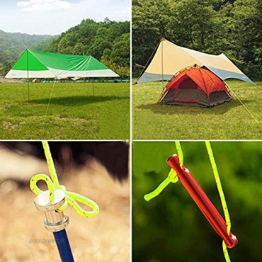 JieGuanG reflektierende Nylonschnur grün Camping Rucksackreisen Wandern Zelt Seil 2 m