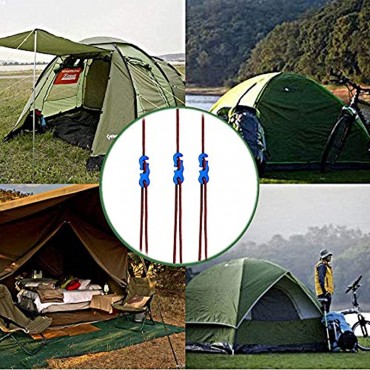 longyisound 4 Stück Reflektierende Abspannseile mit Schnalle abspannseile abspannleine zeltseil Rot Zeltleine Spannschnur für Zelt Camping WandernØ 4mm * Länge 4m