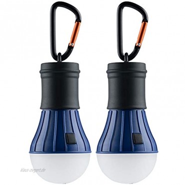 munkees 2 x Campinglampe Camping Laterne Hochwertige LED Camping Lampe Lantern Light Wasserdicht ohne Strom Blau Schwarz 102869-ace
