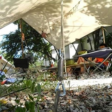 VOSAREA Spannfeder Edelstahl Anlegefeder 5pcs Wind Seil Schnalle Schnurspanner Camping Wandern Picknick Zelt Sonnensegel Kleinteile Werkzeug