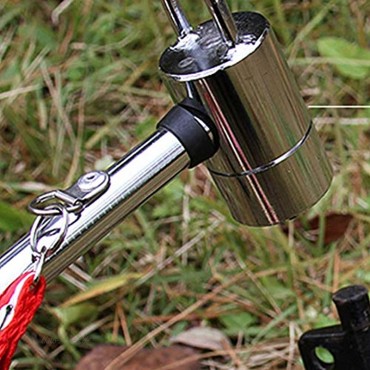 Camping Hammer Mallet Puller Outdoor Stahlklauenhammer mit Haltegurt ideales Handwerkzeug für Zeltheringe 300×85mm