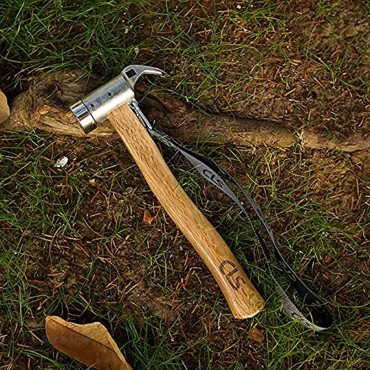 OMVOVSO Campinghammer Nagelentferner Zelthammer Tragbares Outdoor-Werkzeug Camping Hammer Zelthammer Kohlenstoffstahl Outdoor,Braun