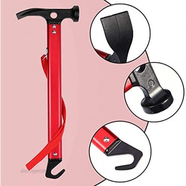 ProLeo Camping Hammer Zelt Hammer Multi-Funktions-Hammer für Heringe rot