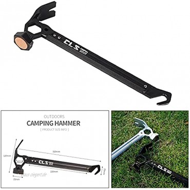 SunniMix Outdoor Mallet Zelthering Peg Puller Hammer Camping Mallet Hammer Remover Driver Mallet Leichter Aluminium Multifunktions Tragbarer Hammer