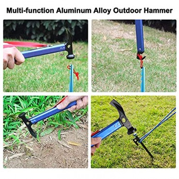 TAGVO Camping Hammer Multifunktions Outdoor Camping Mallet Aluminium Zelt Hammer mit Zelt Stake Remover