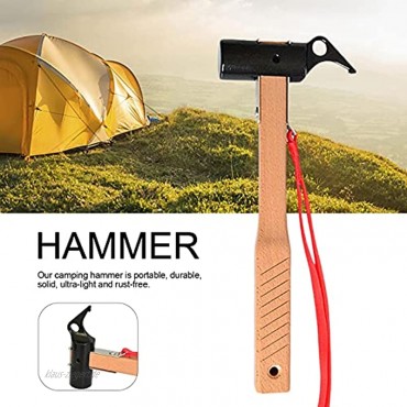 TLM Toys Camping Hammer,zelthammer,campinghammer Zeltstange Hammer,Hammerstiel Aus Buchenholz Für Outdoor-Aktivitäten Wie Camping Backpacking Strand