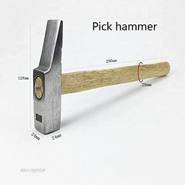 WXking 1 stück Hohe Qualität dauerhafter BAU Haushaltsmaschinist Hammer und Pick Hammer Holzgriff Hammer Reparatur Hand Werkzeug-Pick Hammer Color : Machinist Hammer