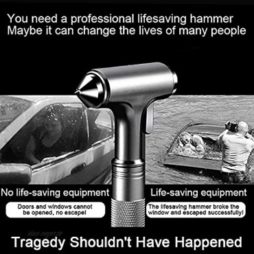 WXking Multifunktionale Sicherheit Life Hammer Mini Autofenster Glasbrecher Notfall Escape Rettung Sicherheitsgurt Schneidmesser Werkzeug-Silber Color : Silver