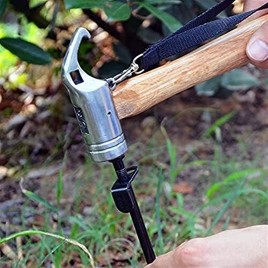XYXXBB Outdoor Camping Hammer Outdoor Camping Zelt Nagelhammer Metallkopf Holzgriff Outdoor Multifunktionale Werkzeuge
