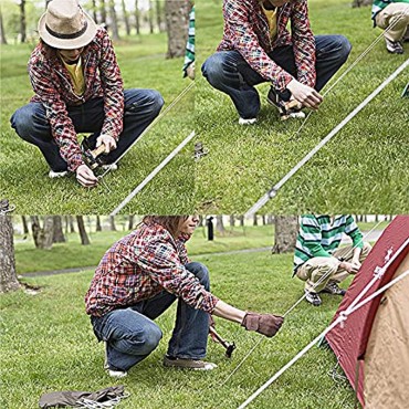 LINSOCLE 14 Stücke Zeltheringe Heringe Erdnägel Heringe Zelt zelthaken Ideal für Camping Markise Netting Plane und Outdoor Boden18cm