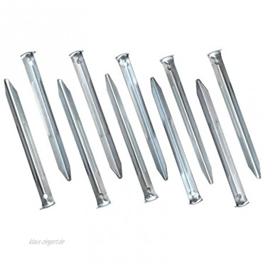 Outent® Stahl V-Profil-Hering 10er-Set breite Zeltheringe Erdnagel Sandhering aus verzinktem Eisen
