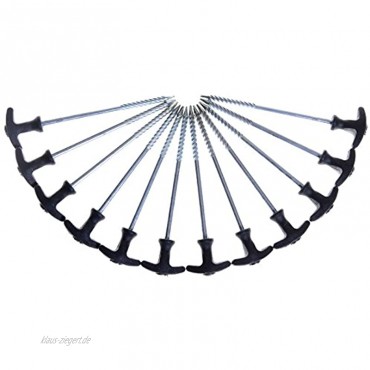 Qeedo Spiralheringe Light T-Pegs Zelthering Stahl 30 cm