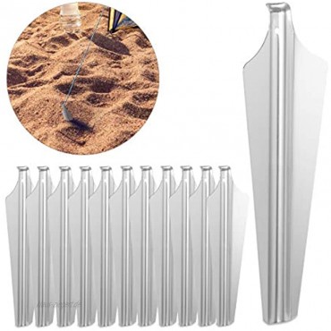 Relaxdays 12er Set Sandheringe leichte Zeltheringe aus Aluminium weiche & sandige Böden breit 32,5 cm lang silber
