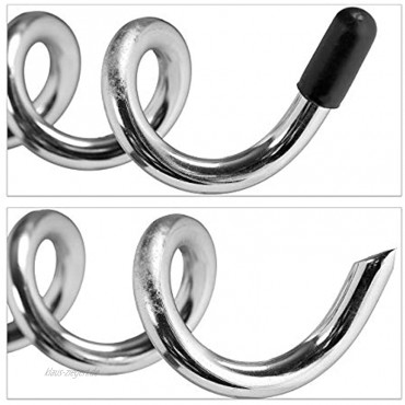 Relaxdays 8 x Spiralhering Erdanker für Zelte & Trampoline Stahl Anlegepflock für Hunde Bodenanker 42 cm lang Silber