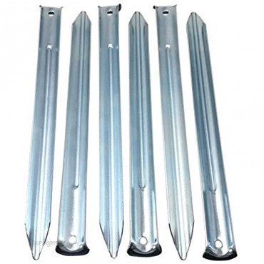 ToCi 12 x Zelt-Heringe | Stahl verzinkt 22 cm lang | Lange und robuste Zelthaken Erdnägel für Camping und Outdoor | Sandheringe mit V-Profil