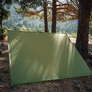 HHOSBFSS 210 * 150 cm Ultra-Light Tarp Lightweight Mini-Markise Camping Pad Zelt Footprint 15D Nylon Silikon 160g Color : 15D Dark Green