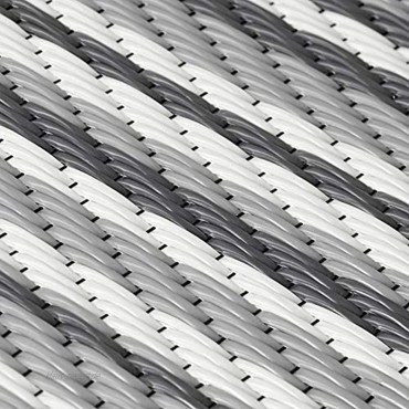 wamovo Vorzeltteppich | Patio Matte | 250x400cm | schwarz grau | extra stabil |