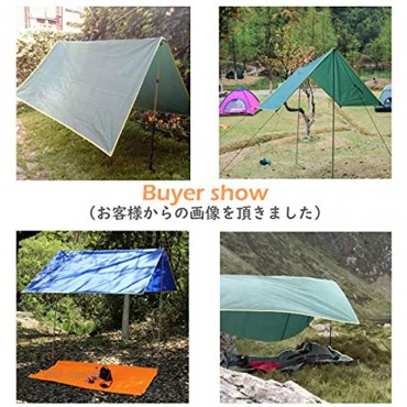 Azarxis Wassedichte Zeltplane Tarp für Hängematte Leicht und Kompakt Sonnenschutz für Outdoor Camping Blau L 240 x 220 cm
