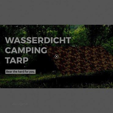 Bearhard Wasserdicht Camping Tarp Zeltplanen 3x3 3x3,6m Ultraleicht Multifunktionales UV Schutz Sonnensegel Zelt ideal für Camping Wandern Picknick Outdoor Aktivitäten