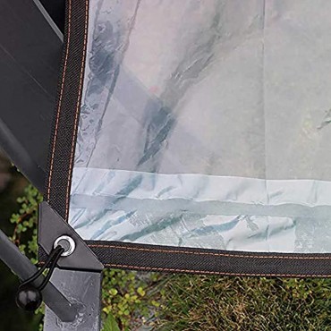GCZ Plane durchsichtige Plane wasserdichte robuste Windschutzscheiben-Balkon-Regenhülle mit Metalllöchern für die Abdeckung von Campingplätzen im Freien
