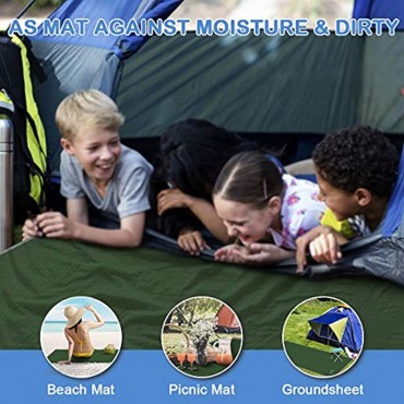 Grassman Campingplane wasserdichtes Zelt mit Tragetasche tragbar und kompakt multifunktionale Hängematten-Plane für Camping Wandern Überlebensausrüstung 180,3 x 210,8 cm 208,3 grün 82’*82’'