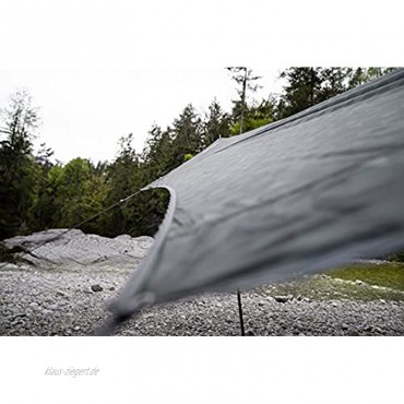HEIMPLANET Original | Dawn Tarp XL | Zelt Plane mit 5000mm Wassersäule | Zeltplane mit Ösen | Unterstützt 1% for The Planet Grau