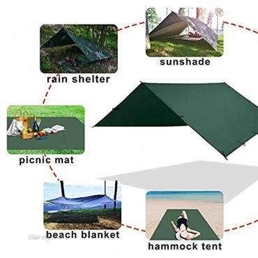 KALINCO Regenfliegen-Zelt 3 x 3 m 3 x 4,5 m 6 Heringe und 6 Seilen 190T Polyester mit PU wasserdichte Beschichtung Tragetasche UV-Schutz multifunktionales Zelt leicht
