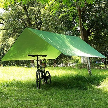 Lawei Zeltplane Camping Tarp für Hängematte Wasserdicht Winddicht Strandzelt Regenschutz Sonnenschutz Plane Tragbar Leicht 300 x 300 cm Grün