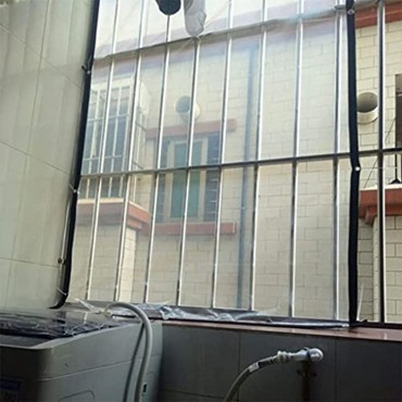 Wasserdichte Plane Leicht Außen Klar abdeckplanen Außen Fenster Balkon Pflanzenschutz PE Plastikzelt Tarp mit Ösen Stärke 0,13 mm