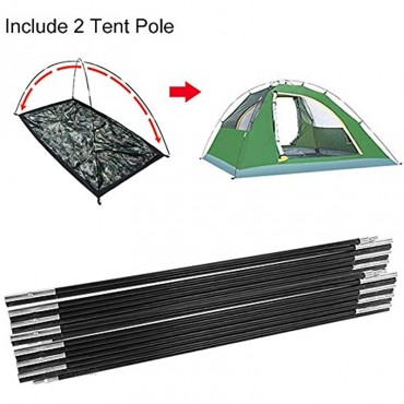 Alomejor Zeltstange 4.9m Fiberglas 2 Ruten Markisenrahmen Kit für Outdoor Camping Support