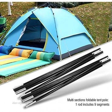 Alomejor Zeltstange 4.9m Fiberglas 2 Ruten Markisenrahmen Kit für Outdoor Camping Support