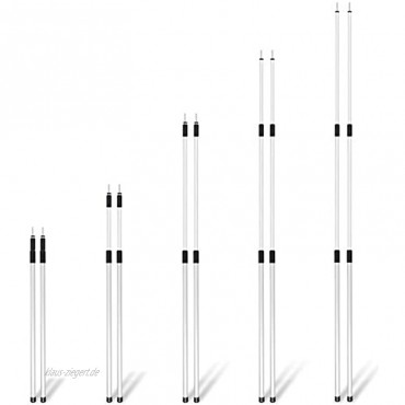 noorsk® 2 Zeltstangen in verschiedenen Längen von 80-240 cm | Verstellbare Aufstellstangen aus Aluminium für Zelt Tarp Sonnensegel oder Plane