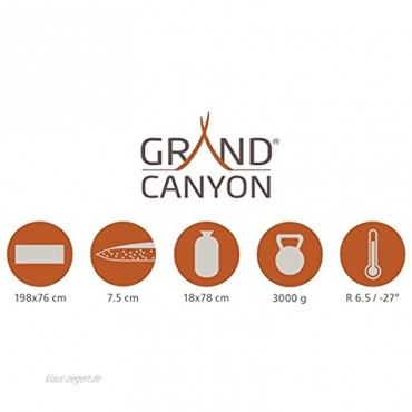 Grand Canyon Cruise 7.5 selbstaufblasbare Isomatte Luftmatratze 196 x 76 x 7,5 cm für Camping Outdoor Festival Gästebett sehr bequem 7,5 cm dicker Schaum extra breit verschiedene Farben