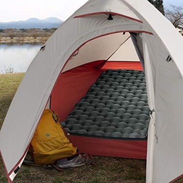 Naturehike Isomatte Leicht Einzelne Schlafmatten 6,5 cm Dicke Aufblasbares Luftkissen Outdoor Kompakt und Feuchtigkeitsfest für Wandern,Backpacking,Camping Grau mit Kissen